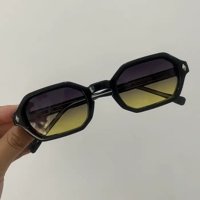 Lunettes de soleil hexagonales vintage pour femmes et hommes