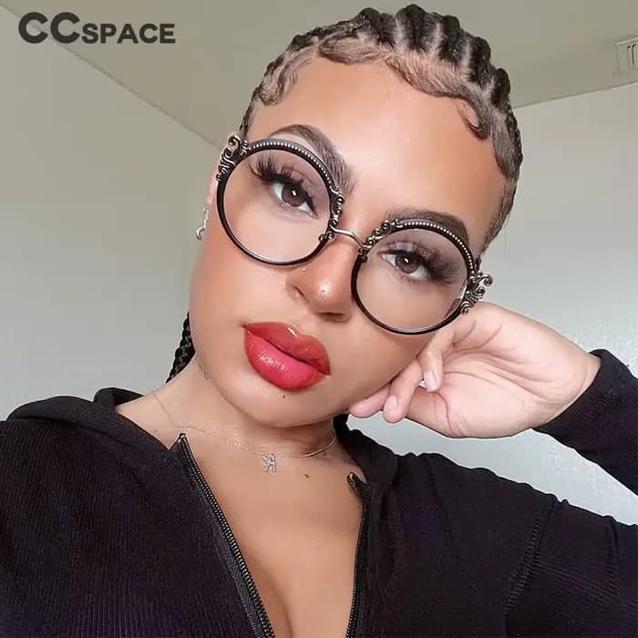 Lunettes optiques rondes en métal pour femmes