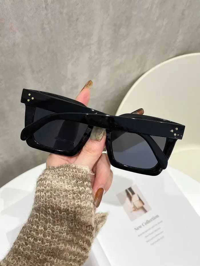 1/2 paires de lunettes de mode rétro de haute qualité à monture carrée