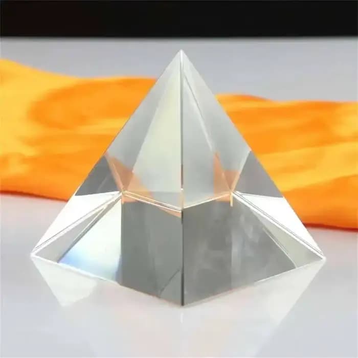 Pyramide transparente en acrylique, 5cm, 6cm, 8cm, 10cm, triangle en verre cristal, décoration artisanale pour gravure, 1 pièce