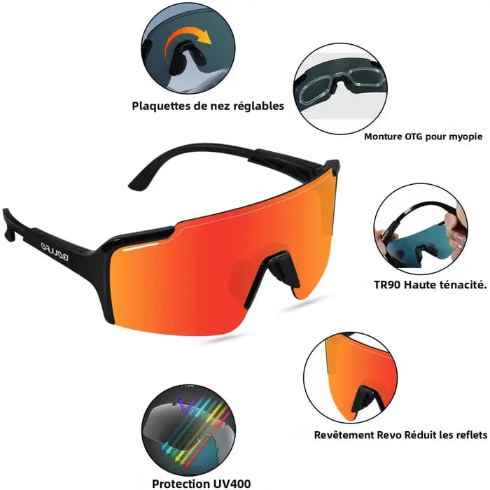 Lunettes de soleil de cyclisme photochromiques femmes hommes UV400