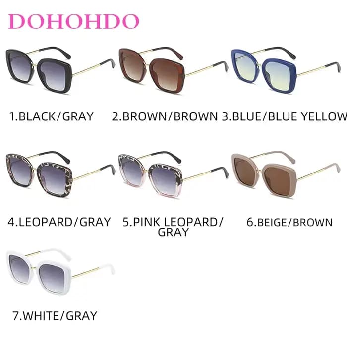 Lunettes de soleil de luxe à grande monture papillon pour femmes et hommes