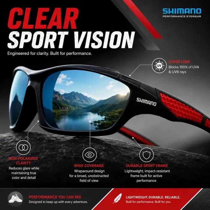 Lunettes de soleil Shimano UV400 pour le cyclisme