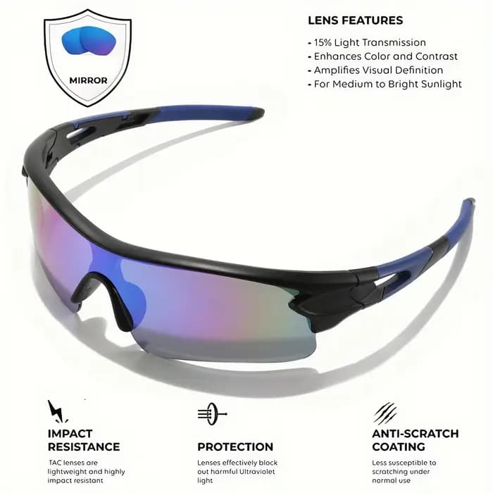 Nouvelles lunettes de sport de protection UV400-lentille légère à couverture complète