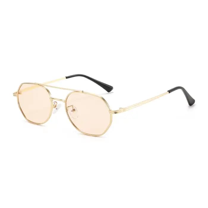Lunettes de soleil à monture ovale polygonale