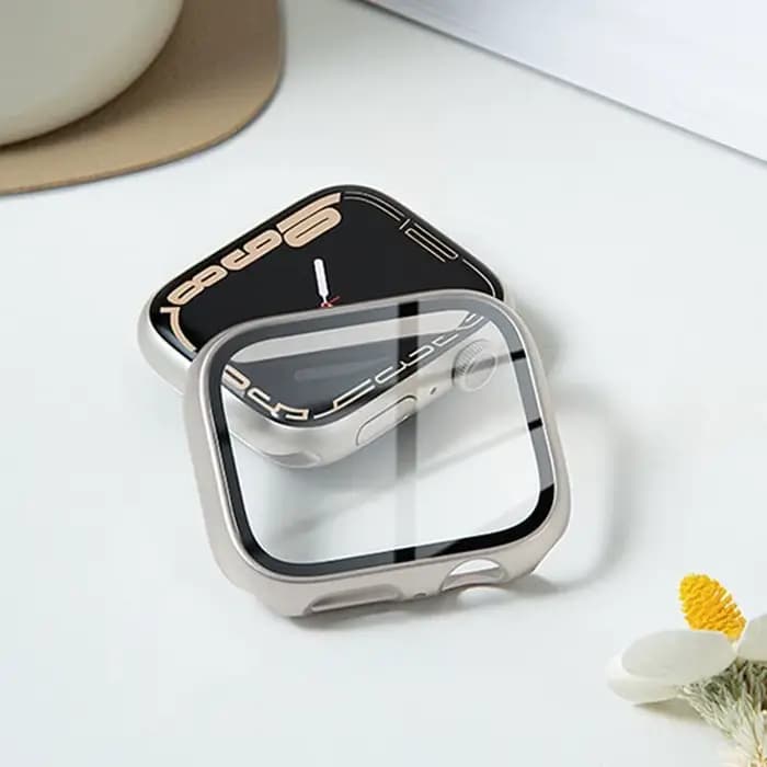 Verre trempé + couvercle pour boîtier de montre Apple Ultra accessoires SE 3 4 5 6 7 8 étui de protection d'écran Iwatch 49mm 45mm 41mm 44mm 40mm