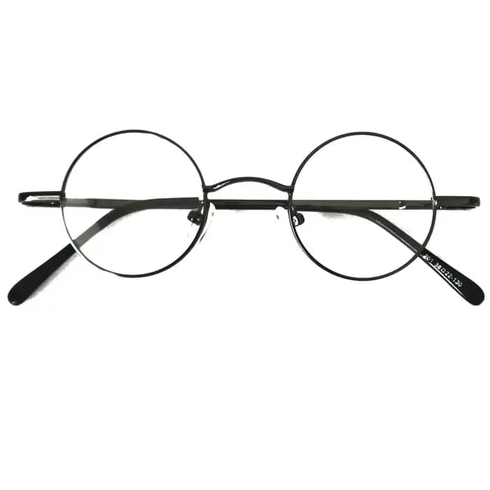 Vintage petit rond 43mm charnières à ressort John Lennon montures de lunettes en métal jante complète myopie Rx capable