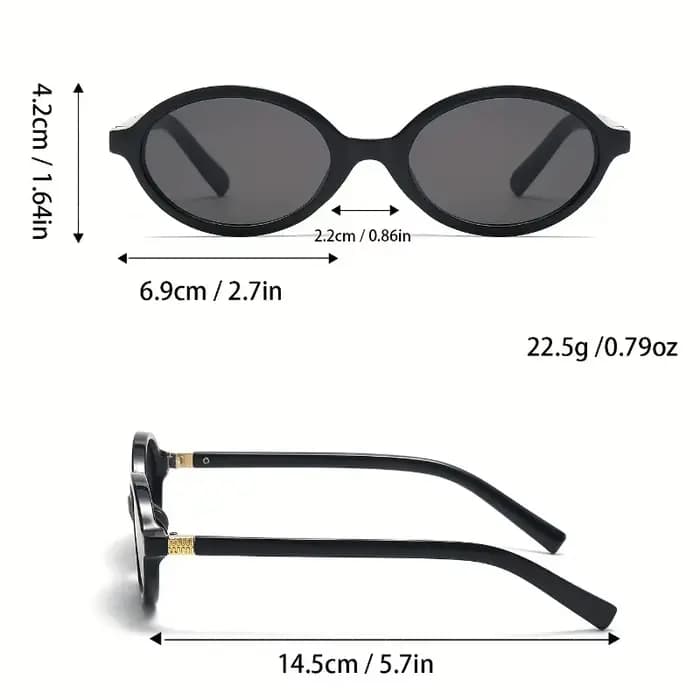 Lunettes de soleil ovales rétro pour hommes et femmes