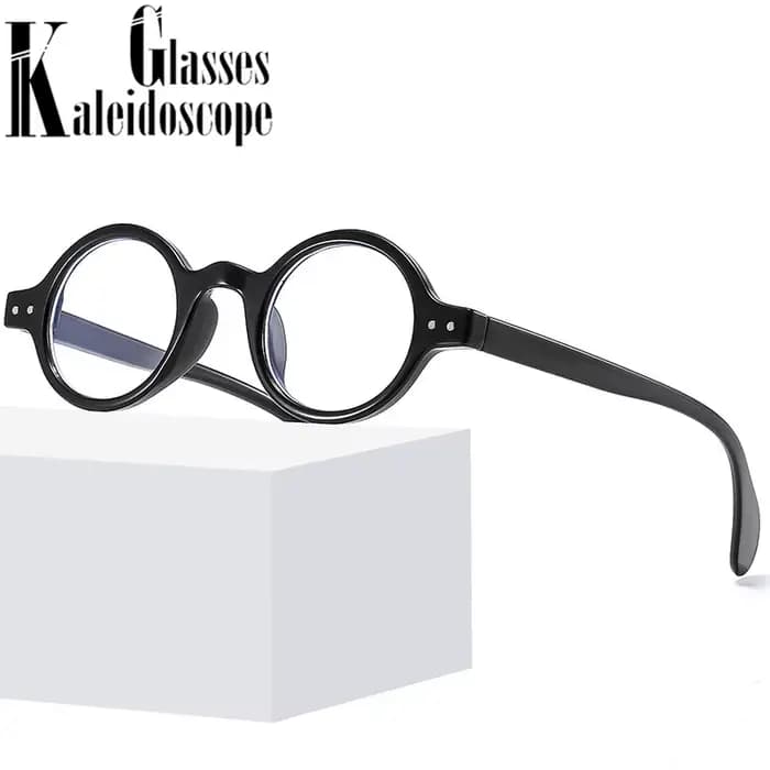 Nouveau cadre de lunettes rondes femmes hommes petites montures ordinateur lunettes optiques Vintage marque concepteur léopard noir verre clair lentille