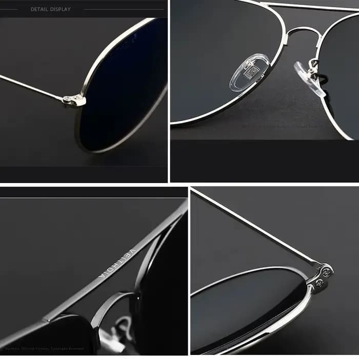 VEITHDIA lunettes de soleil unisexe classique conduite hommes femmes sport polarisé UV400 miroir lentille mode