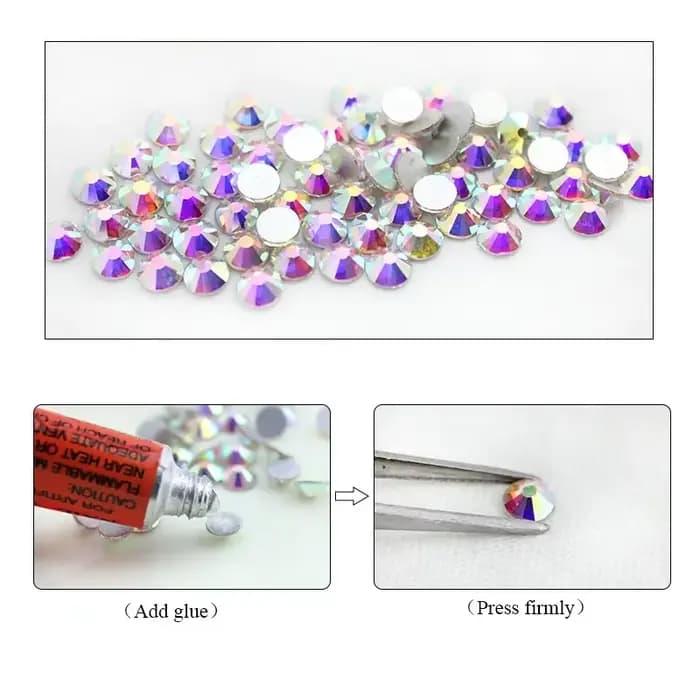 Strass en verre blanc en porcelaine SS6-SS20, pierres rondes à dos plat pour vêtements d'ongles, accessoires artisanaux, décoration DIY