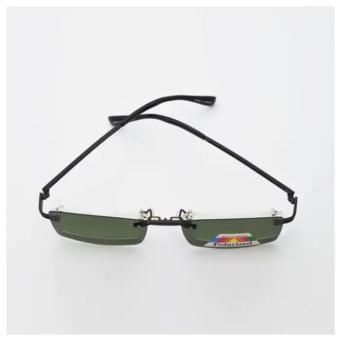 Sans cadre pour hommes avec pince magnétique Film myopie or lunettes lentille sans monture