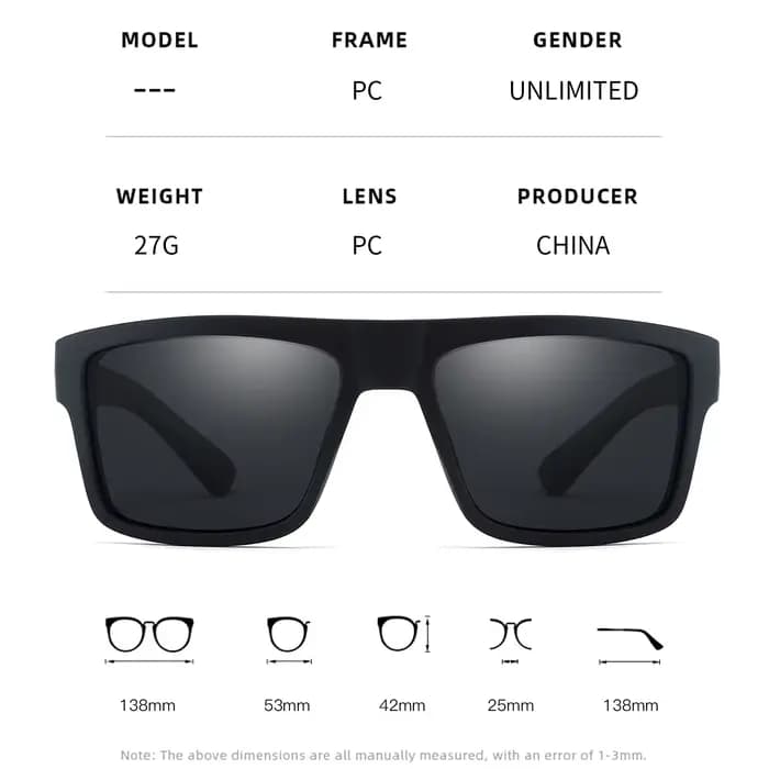 Lunettes de soleil polarisées classiques hommes femmes mode