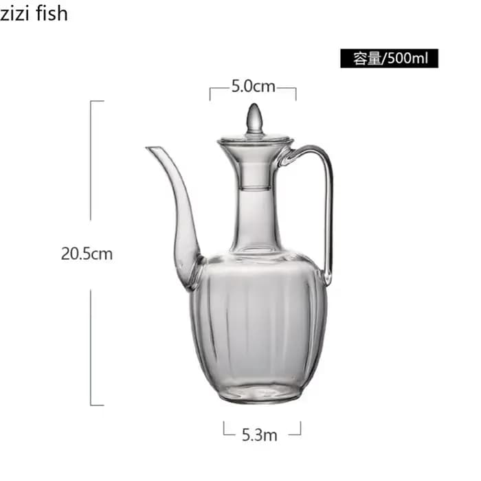 Théière en verre Vintage, bouilloire Flagon, résistante à la chaleur, bouteille d'eau, théière à fleurs, ustensiles à thé, outils de préparation du thé, service à thé de l'après-midi