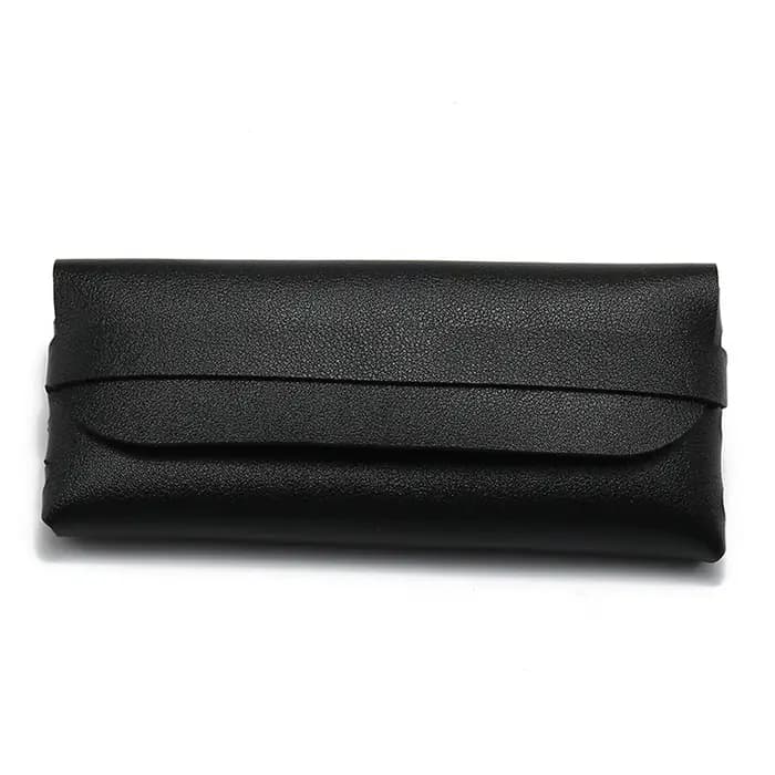 Étuis à lunettes en cuir souple et élégant noir et blanc – Sacs de protection