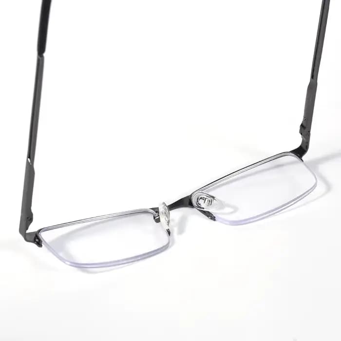 Lunettes de lecture carrées en métal pour hommes