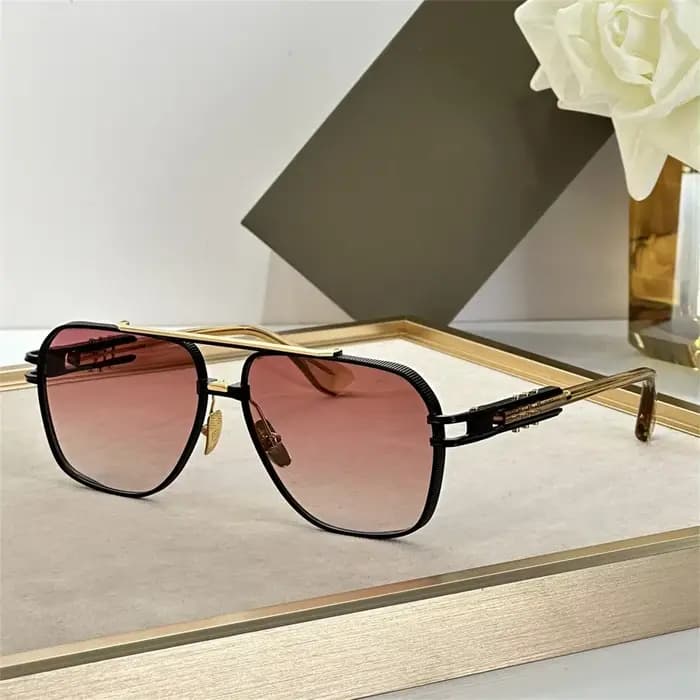 DT KUDRU DTS436-GLD-BLK lunettes de soleil de luxe pour hommes et femmes