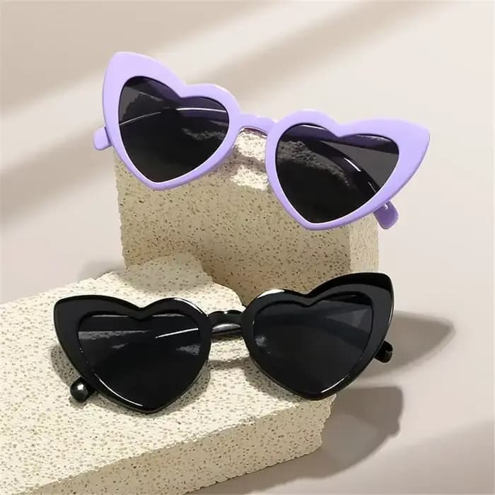 Lunettes de soleil en forme de coeur Vintage à la mode