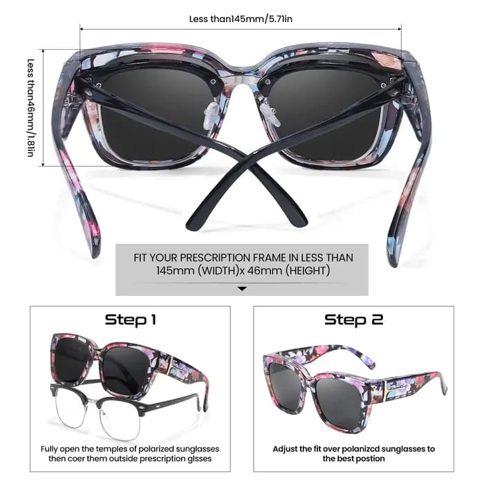 Lunettes de soleil surdimensionnées pour femmes et hommes