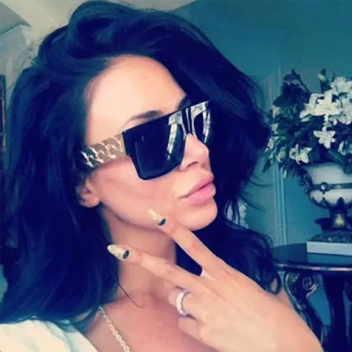 47956 luxe chaîne en or lunettes de soleil hommes femmes mode nuances Uv400 Vintage