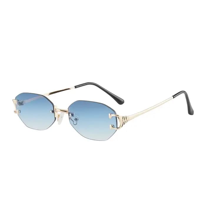 Lunettes de soleil carrées sans monture pour hommes et femmes