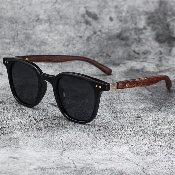 Lunettes de soleil polarisées en bois Mars pour hommes et femmes