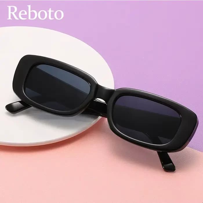 Lunettes de soleil rectangulaires blanches classiques pour femmes