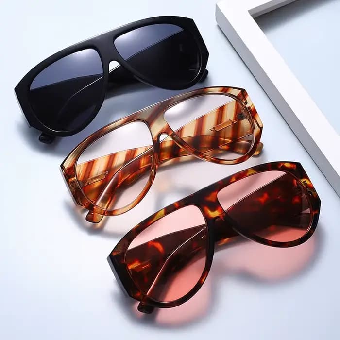 SO&EI Lunettes de soleil surdimensionnées teintées UV400
