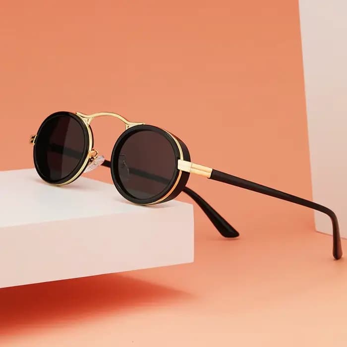 Rétro petit ovale Anti lumière lunettes femmes classique haute qualité nuances mode métal cadre INS