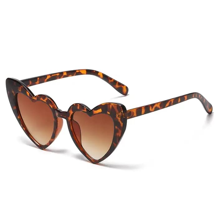 Lunettes de soleil en forme de cœur pour femmes et hommes