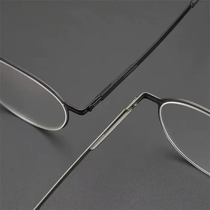 Tona-Lunettes Rondes Ultralégères Sans Vis pour Homme et Femme