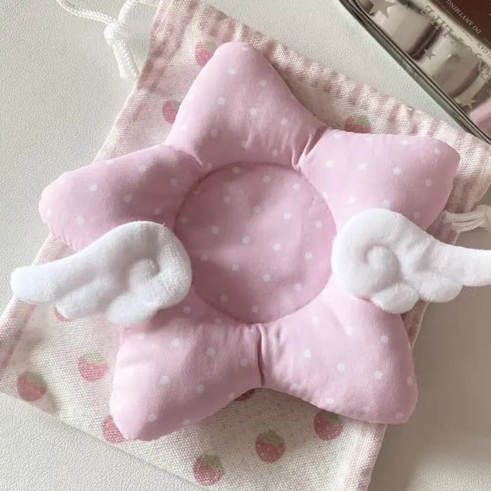 Sous-verre créatif pour bureau, motif Wishcore à pois et ailes d'étoile, sous-verre isolant épaissi en coton, accessoire photo