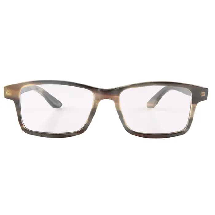Nilerun Business personnalisé à la main grand Rectangle carré véritable corne naturelle lunettes minces