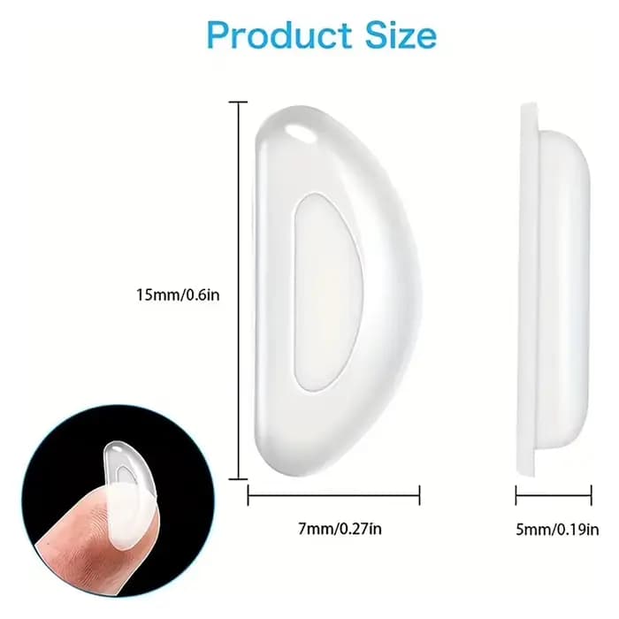 5 paires de coussinets adhésifs en silicone pour lunettes, rehausseurs de nez pour lunettes, coussinets de repose-nez, augmentation de la hauteur