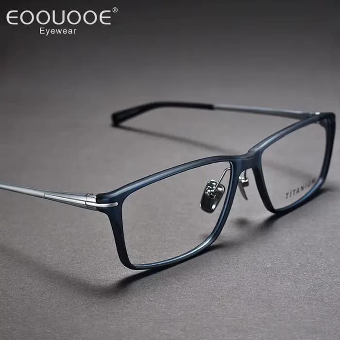 Monture de lunettes d'optique en titane pur TR90 pour hommes