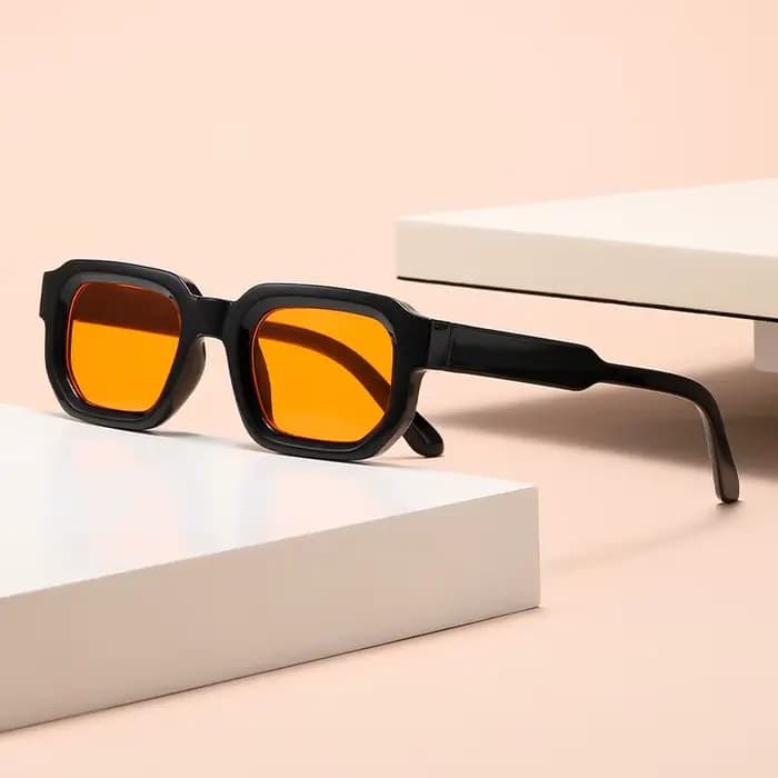 Luxueux Rectangle lunettes de soleil femmes hommes marque de mode concepteur décontracté