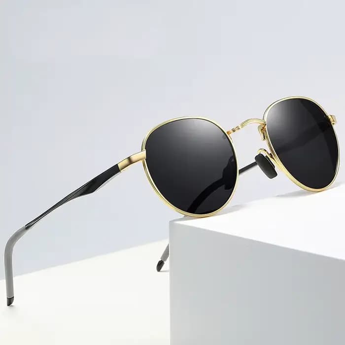 Prince lunettes de soleil polarisées reconstituant des anciennes manières rondes hommes femmes couleur miroir réfléchissant aluminium magnésium randonnée cyclisme