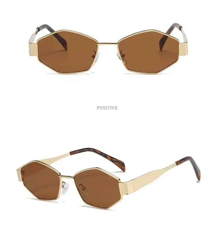 Mode hexagone lunettes de soleil femmes 2025 marque de luxe Design Unique polygone