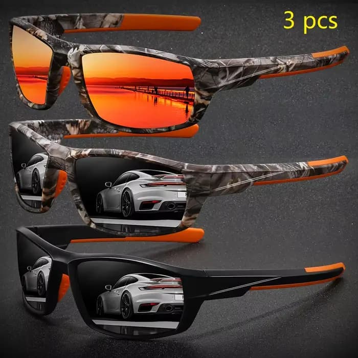3 Paires de Lunettes de Soleil Sport Vintage Tendance pour Hommes et Femmes – Idéales pour la Conduite
