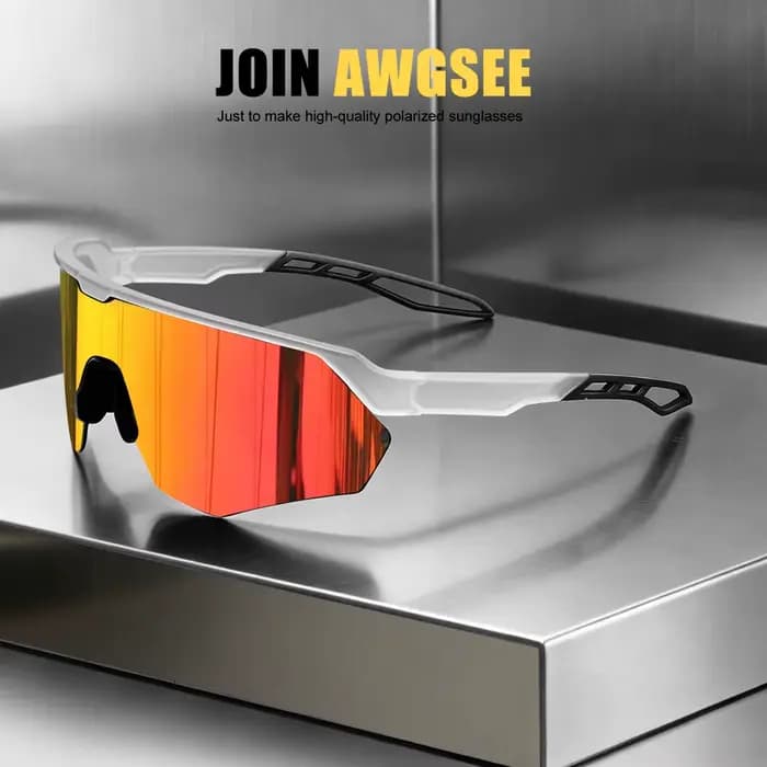 Lunettes de soleil de vélo polarisées à demi-monture – coupe-vent