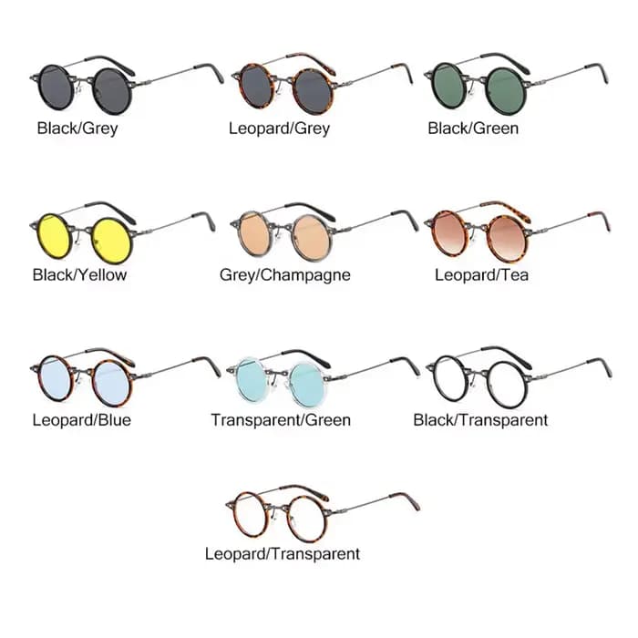 Petites lunettes de soleil rondes pour hommes et femmes
