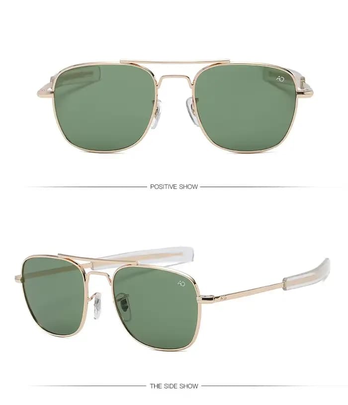 Pilote mode lunettes hommes Top qualité marque concepteur verre trempé lentille AO