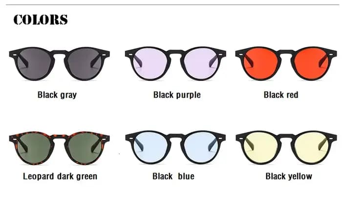 Lunettes de soleil rondes pour hommes et femmes