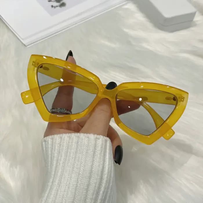 Lunettes de soleil triangle polygone pour femmes et hommes