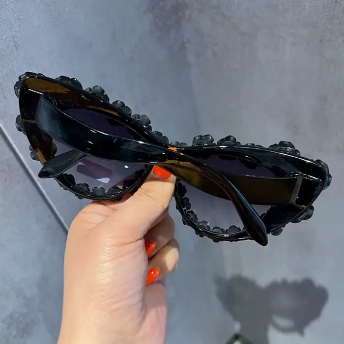 Lunettes de soleil yeux de chat baroques pour femmes