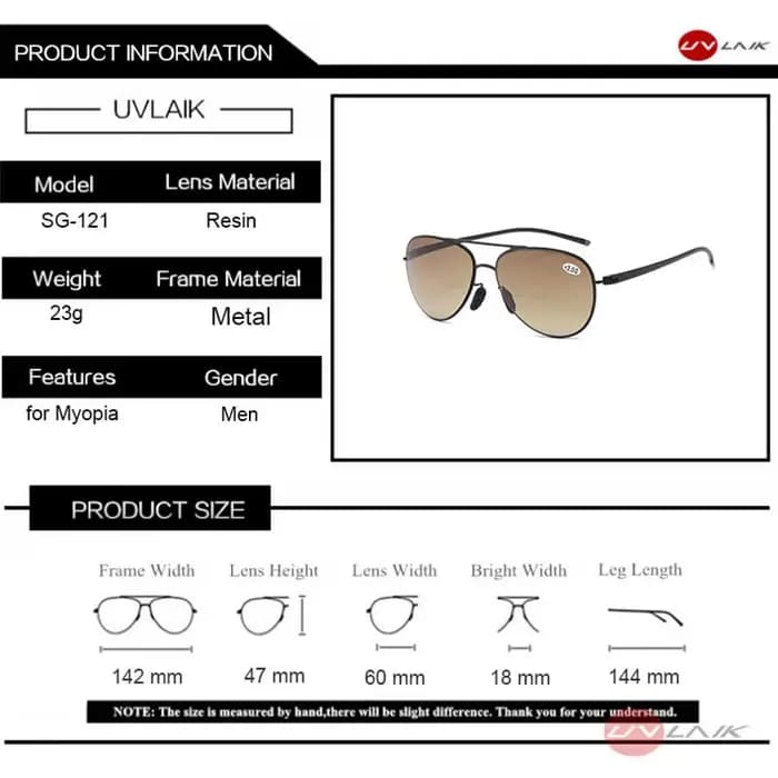 Lunettes de lecture double lumière pour hommes