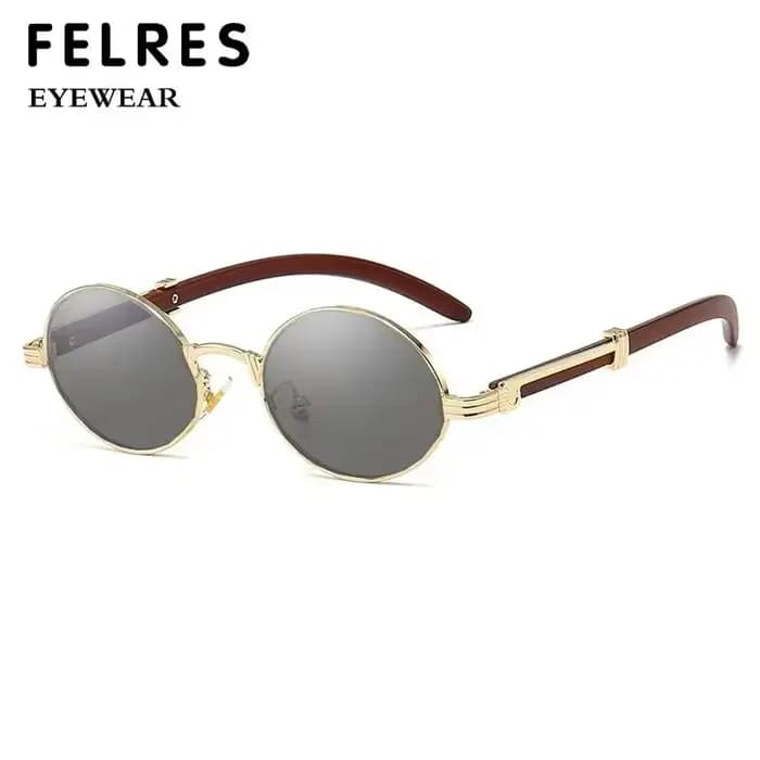 Personnalité imitation bois ovale teinté lunettes de lecture femmes hommes rétro
