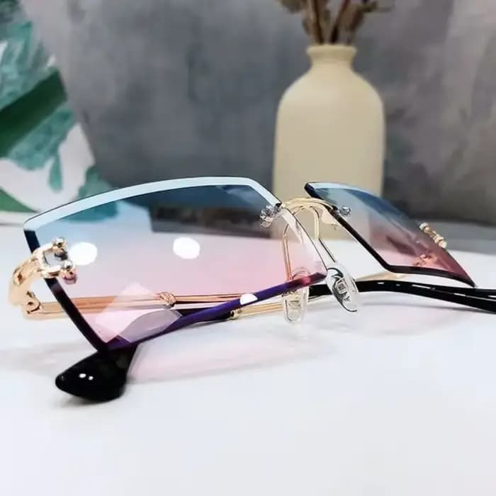 Lunettes de soleil tendance sans monture pour hommes et femmes