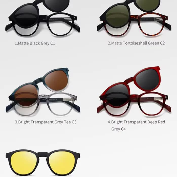 Reven Jate S33103 lunettes de soleil polarisées hommes femmes pince magnétique