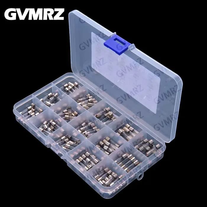 15 Valeurs Ensembles de fusibles en verre 5x20mm, 150 pièces: 0,1A 0,2A 0,25A 0,5A 1A 1,5A 2A 3A 4A 5A 8A 10A 12A 15A 20A
